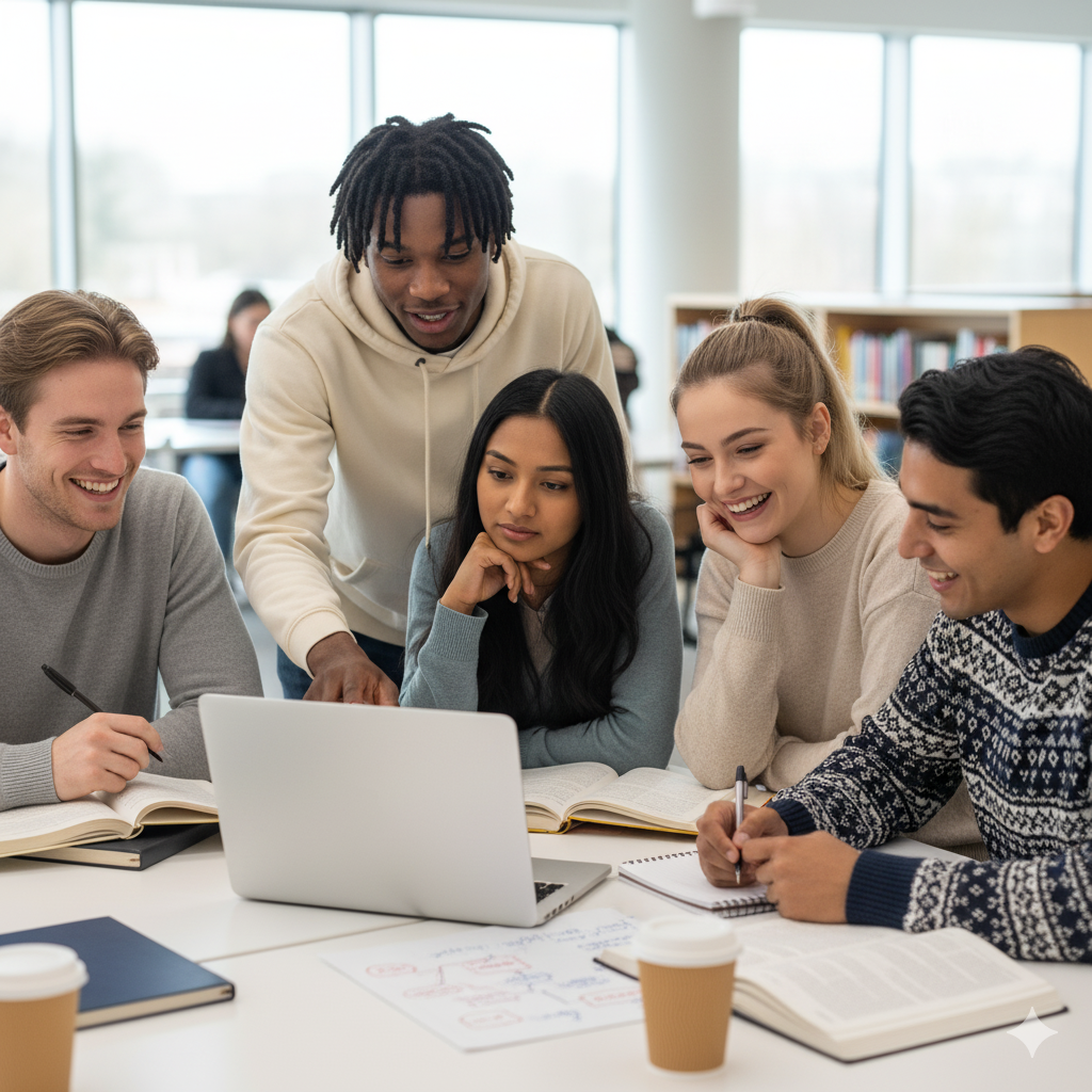 Students collaborating