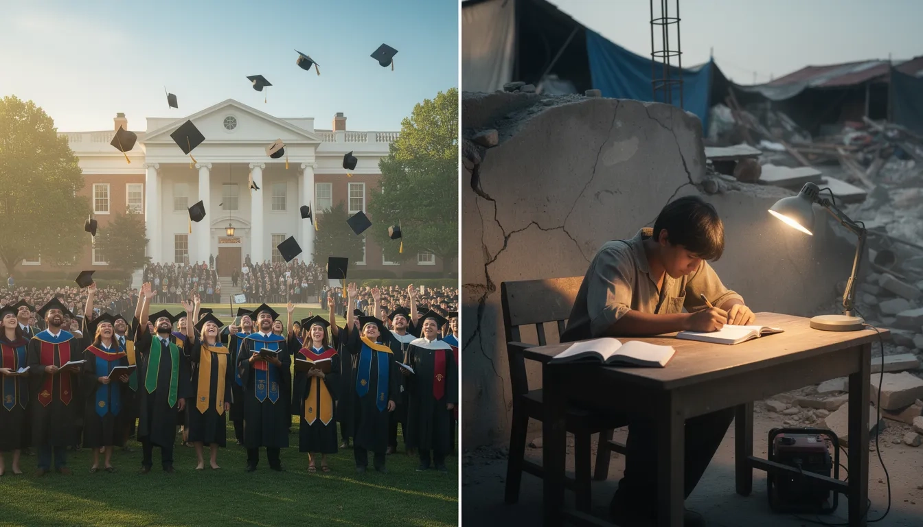 Comparison of traditional scholarship setting versus a student persisting through adversity